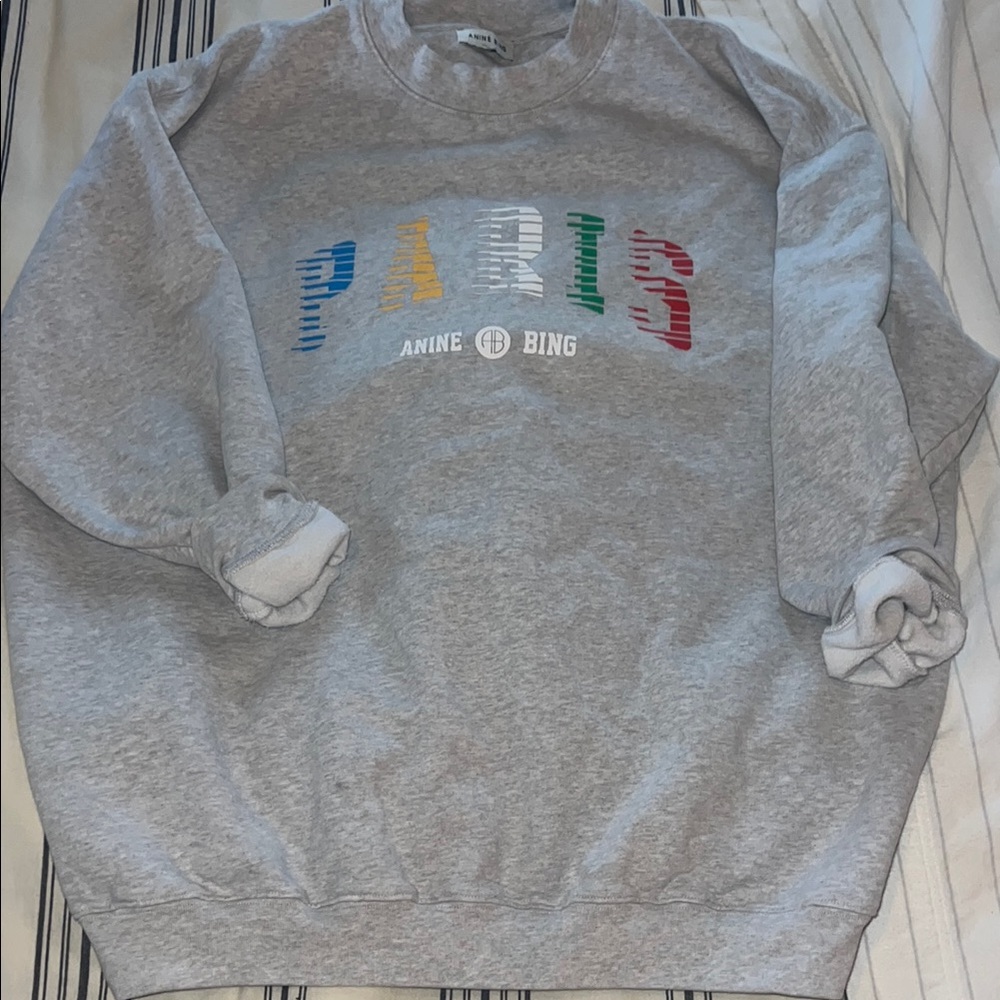 Anine Bing Gray Paris Sweater